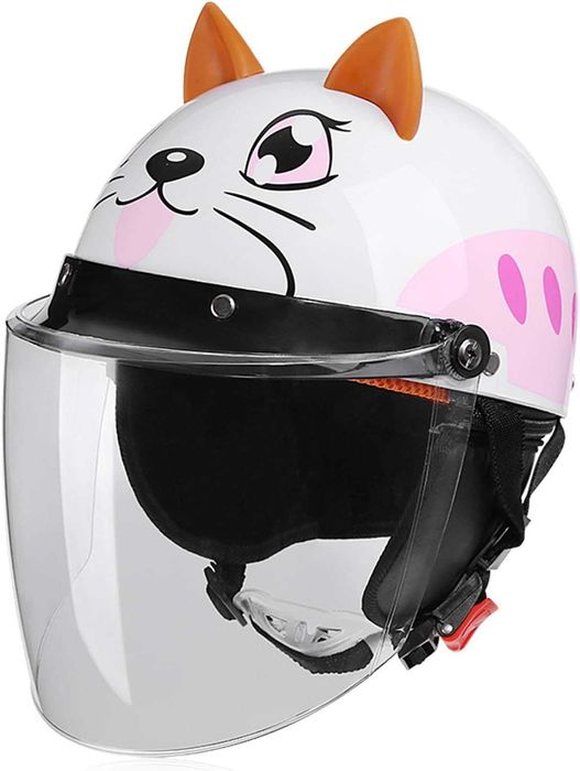 Galatee Kask rowerowy dziecięcy z kołnierzem osłoną Rozmiar  46-52 cm