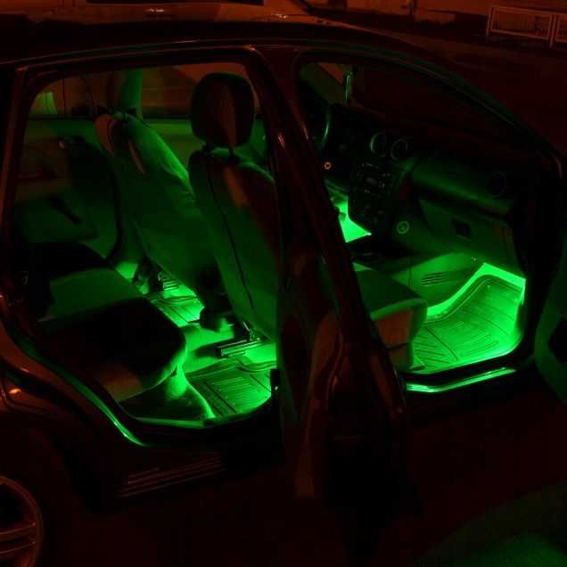 Oświetlenie wnętrza auta kabiny samochodu rgb led
