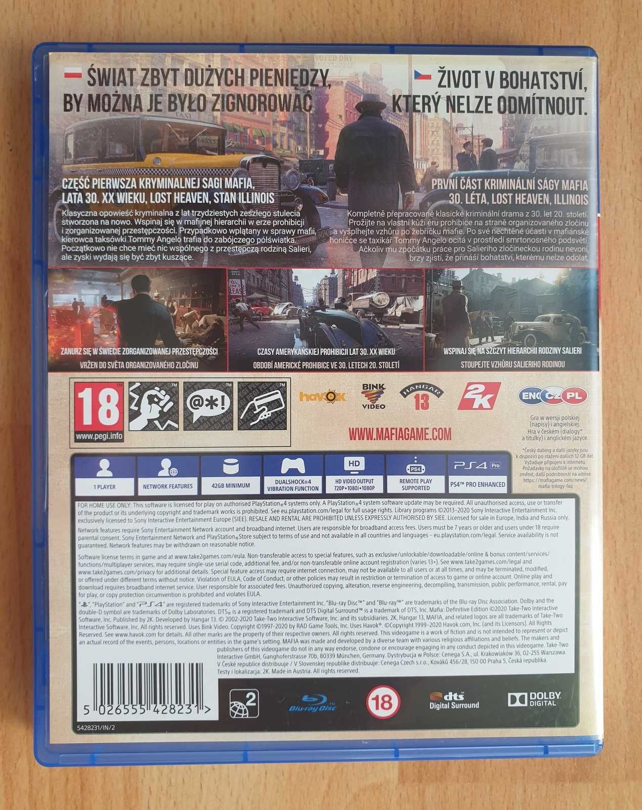 Mafia Definitive Edition  na PlayStation 4 PS 4 PS 5  PL