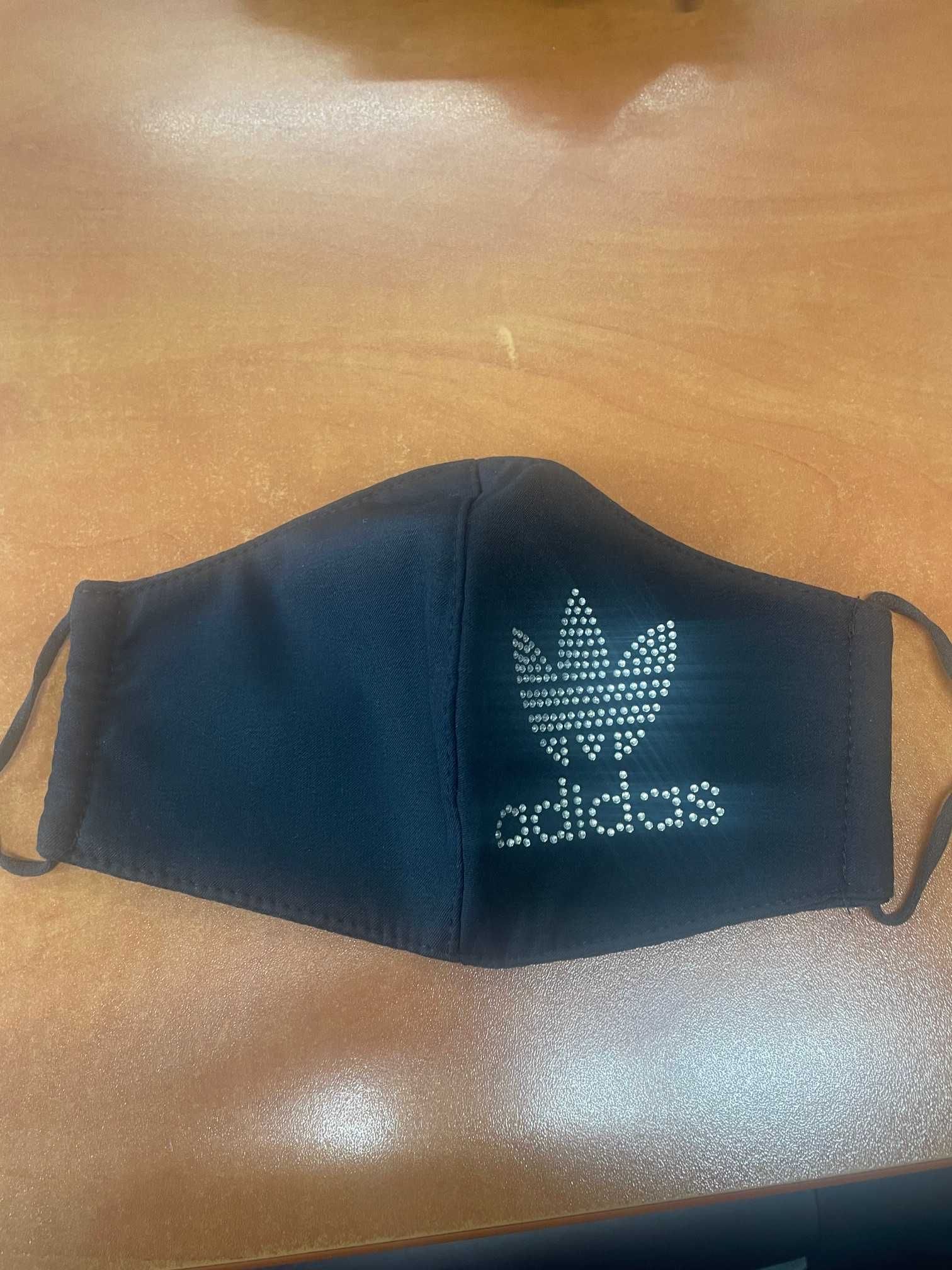 Maseczka bawełniana adidas cekiny 9 szt