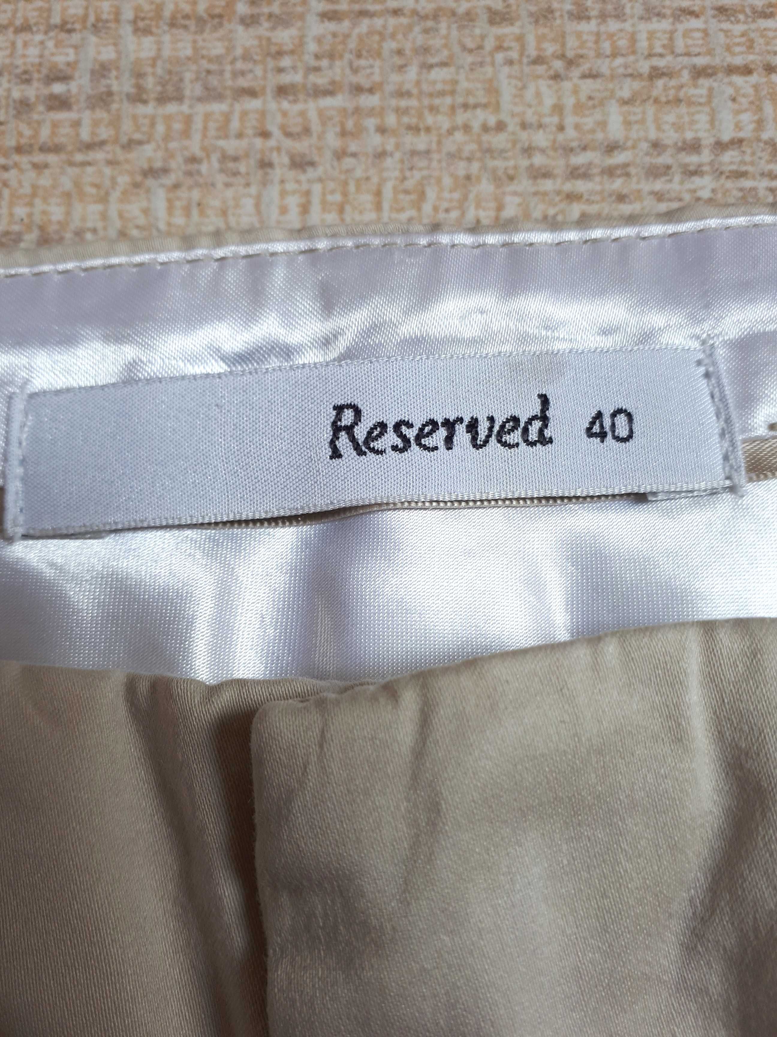 spodnie proste na lato 3/4 Reserved 40/L