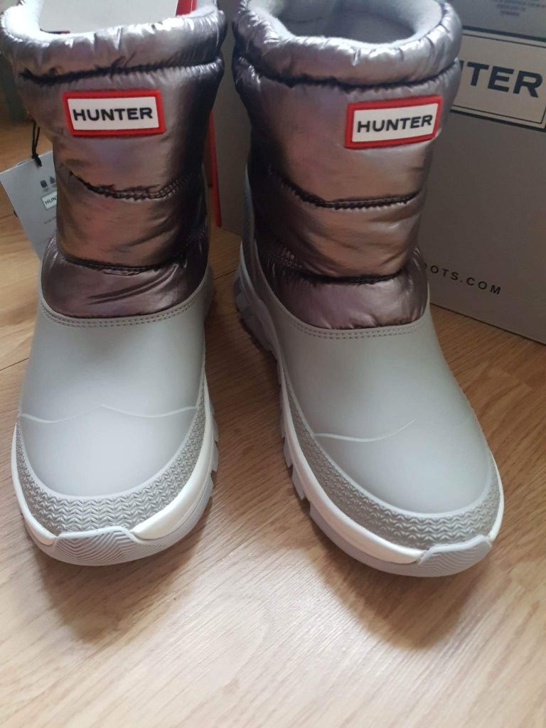 Hunter Metallic Nylon Short Snow Boots