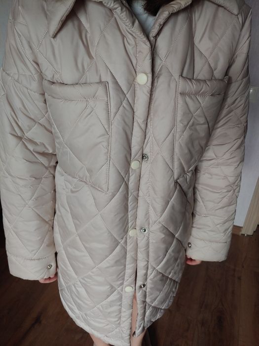 Куртка жіноча з утеплювачем весна-осінь бежева, розмір 44-46