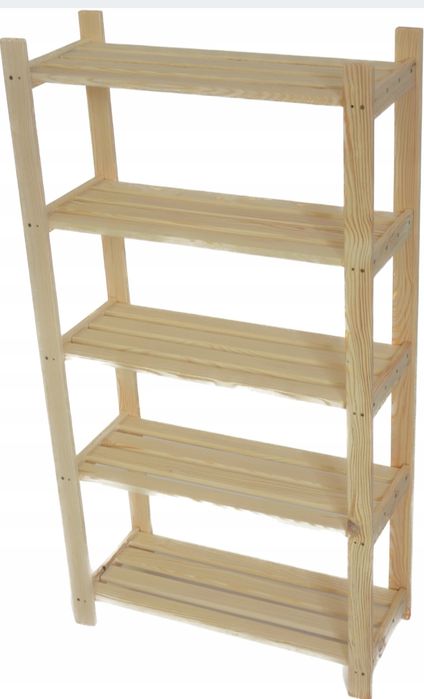 Drewniany regał 86x34.5x14 5 stopniowy