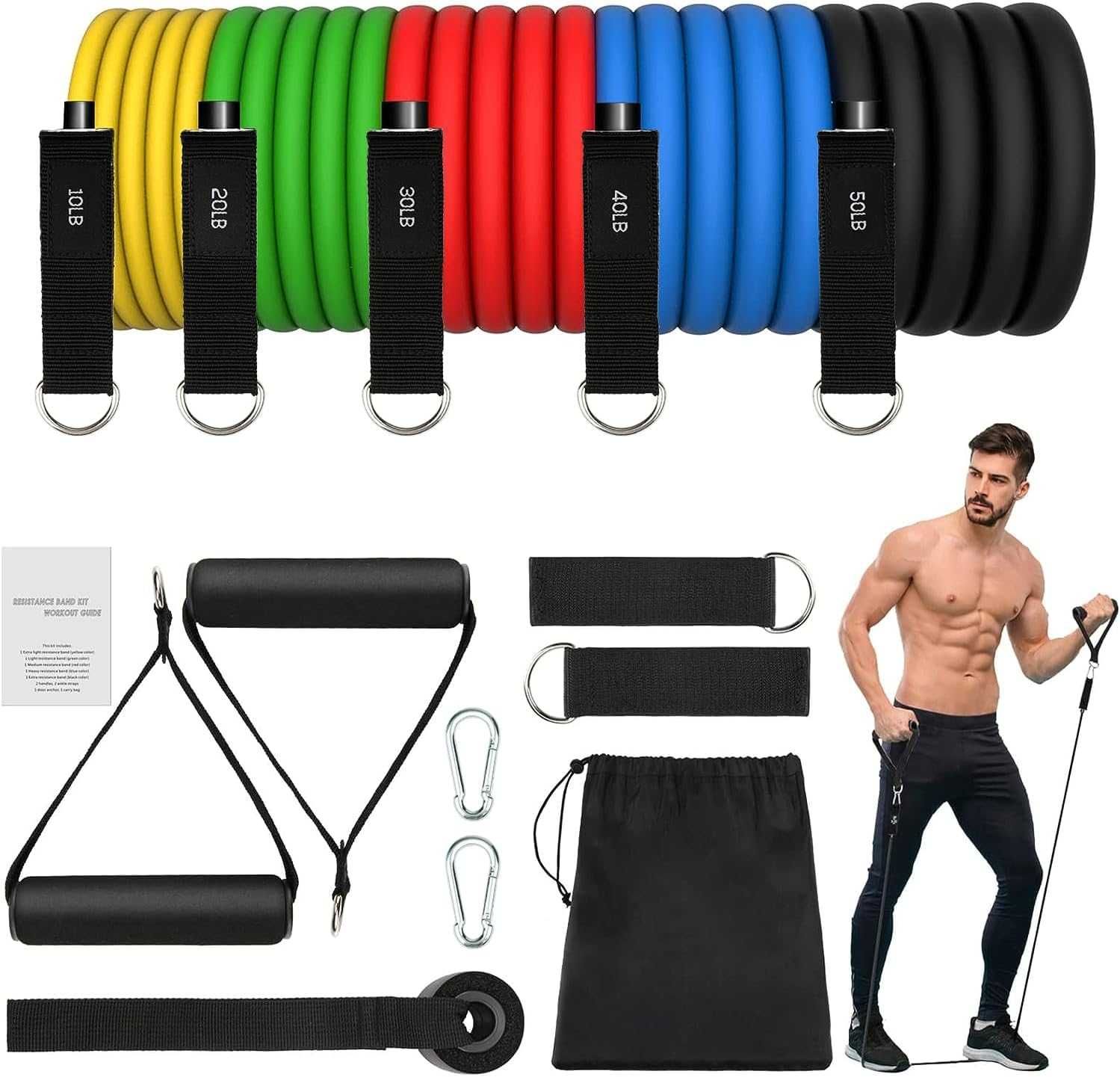 Borrachas elásticas 12 peças, fitness musculação para ginásio em casa