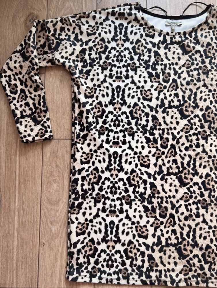 Sukienka ZARA oversize leopardowa - rozmiar S