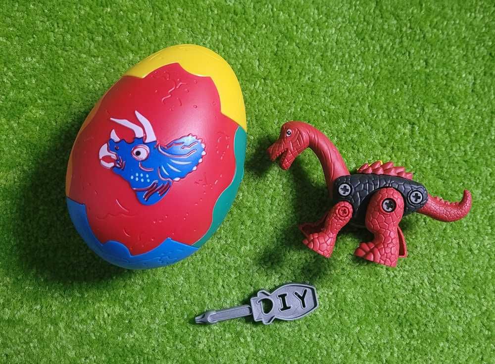Dinosaur Egg figurka dinozaur do skręcania + śrubki + śrubokręt