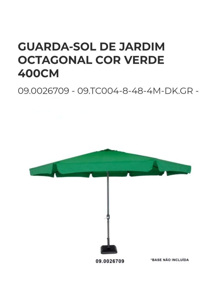 Guarda-sóis Jardim 4mts (400cms)