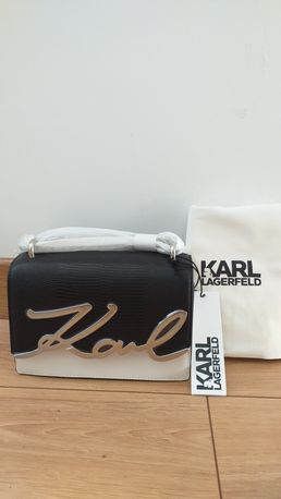 KARL LAGERFELD NOWA MAŁA oryginalna skóra naturalna torebka crossbody