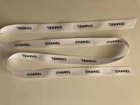 Biała bawełniana wstążka 1 metr szer 2,6cm chanel