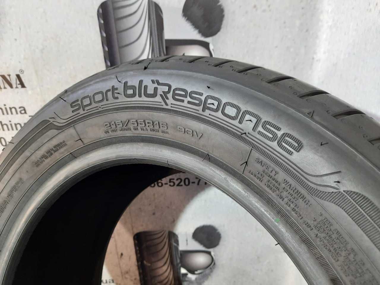 Шини 215/55 R16 DUNLOP SportBluResponse б/в літо склад