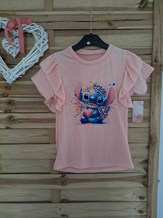 Bluzka prążek Stitch rozmiar 110/116