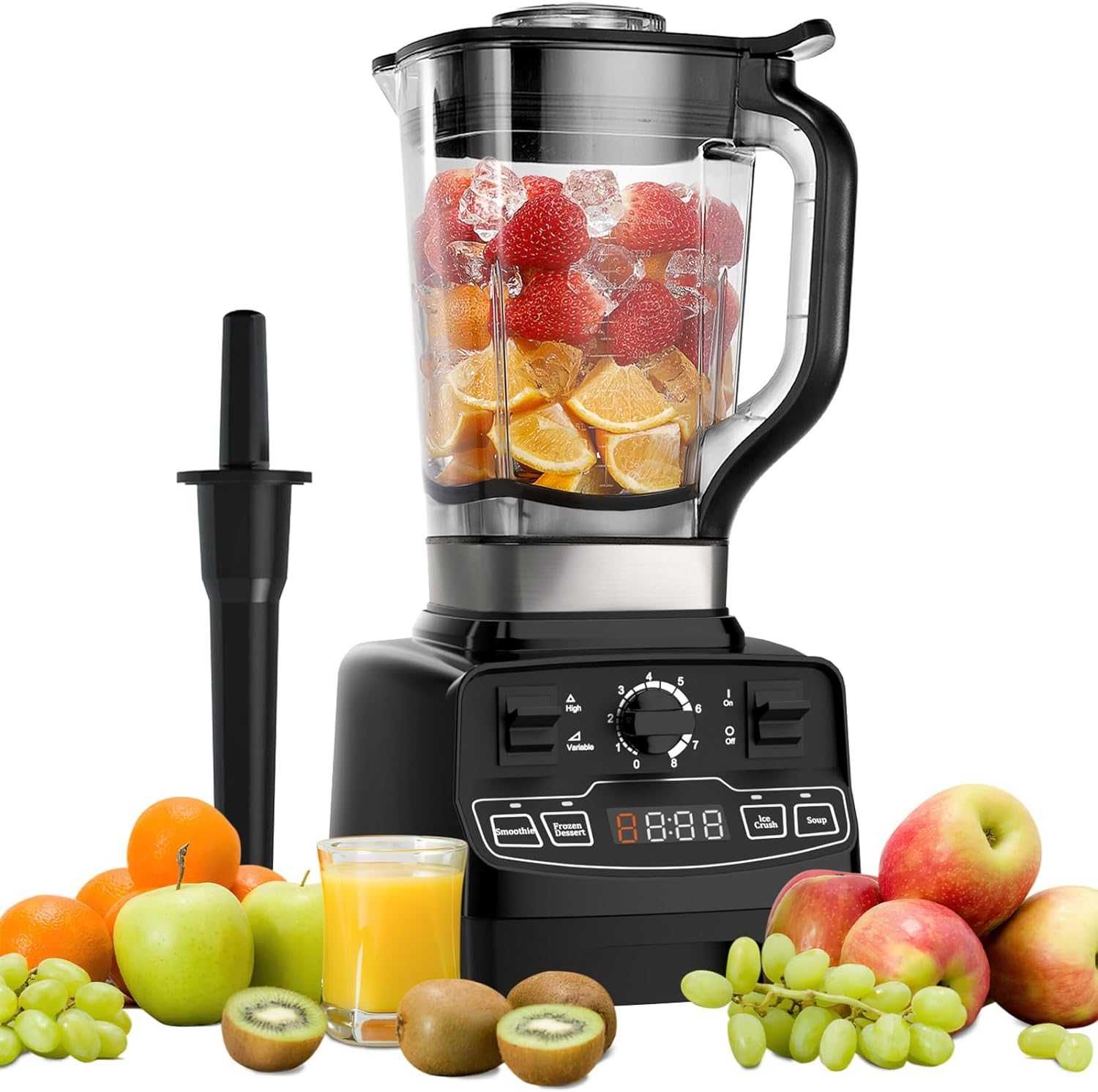 блендер міксер подрібнювач Enfmay Smoothie Maker, 2000 Вт, 4 програми