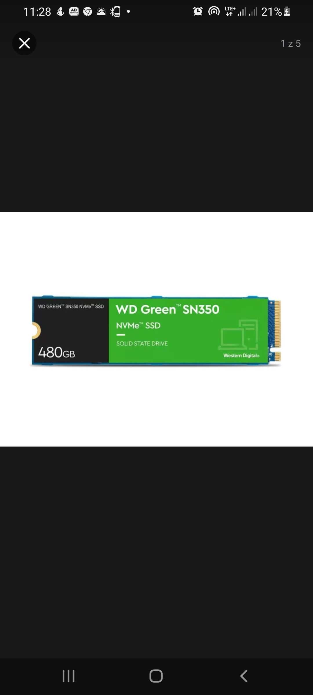 WD 480GB M.2 PCIe NVMe Green SN350