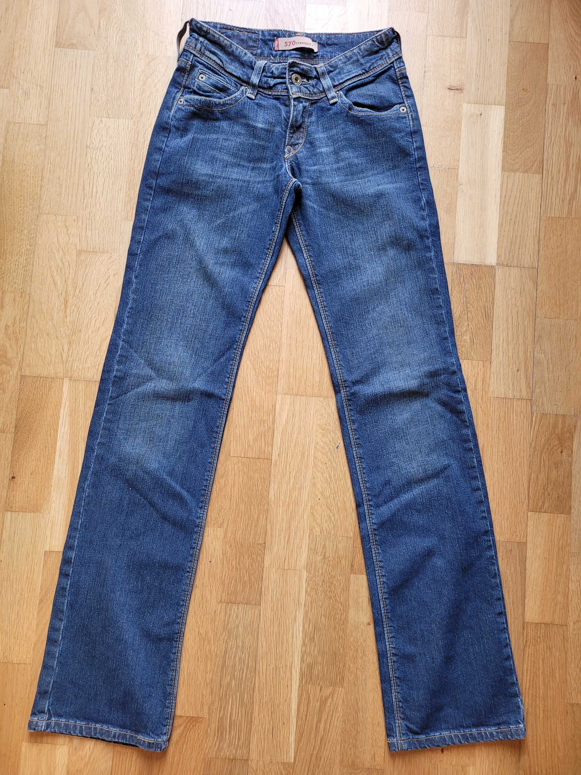 LEVI'S 570 spodnie jeans dzwony XS
