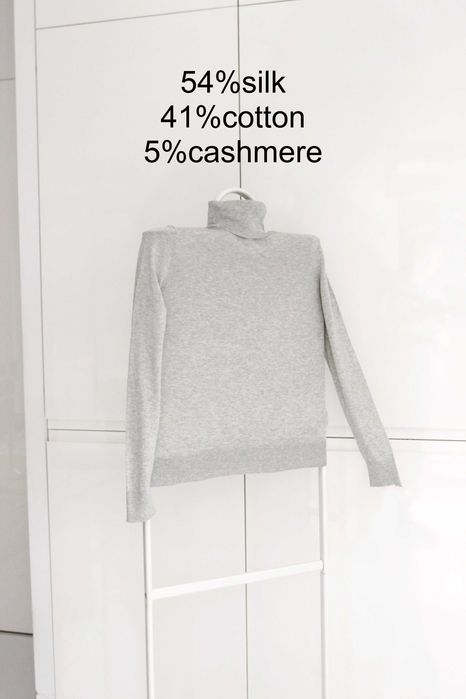 Massimo Dutti 54%jedwab kaszmir bawełna bez wad S/XS