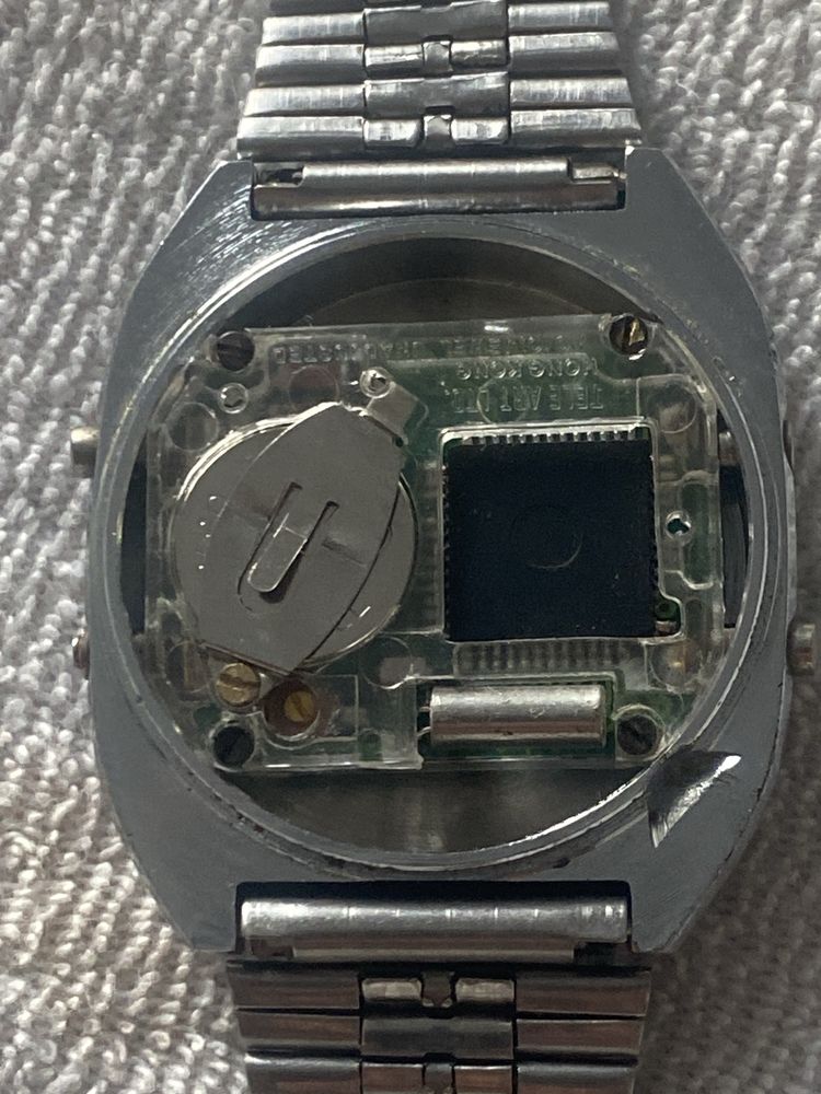 Prestinox Time Computer LCD Quartz Led zegarek elektroniczny prl