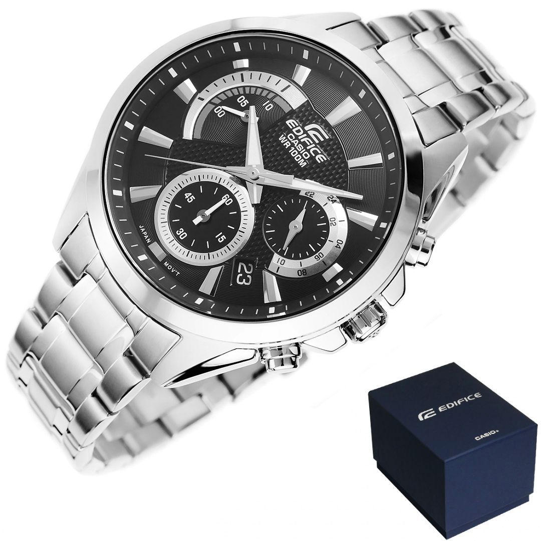 zegarek męski casio edifice efv-580d-1avuef 10 bar + box
