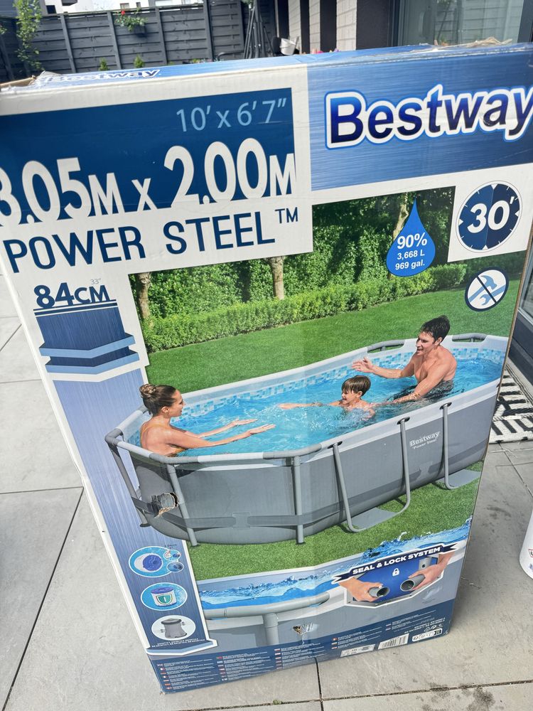 Basen Bestway Power Pro głęboki 305x200x84 + pompa