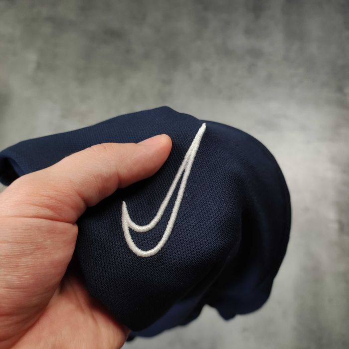 MĘSKA Sportowa Granatowa Bluza Rozpinana Stójka Nike Suwak Dri-Fit