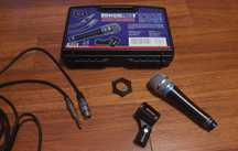 mikrofon dynamiczny micpro5 hq power ze statywem okablowanie
