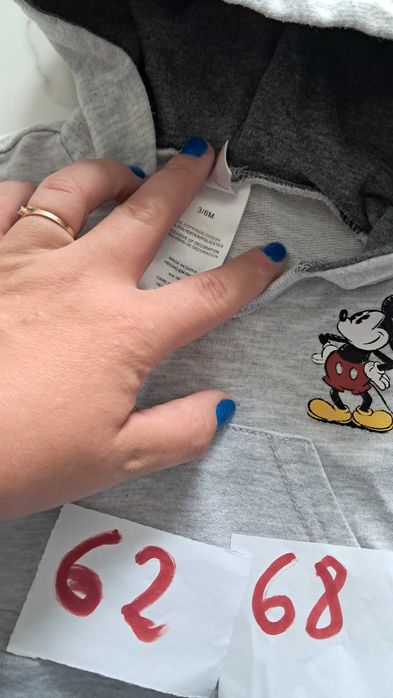 Bluza z kapturem niemowlęca myszka Miki Mickey Mouse Disney