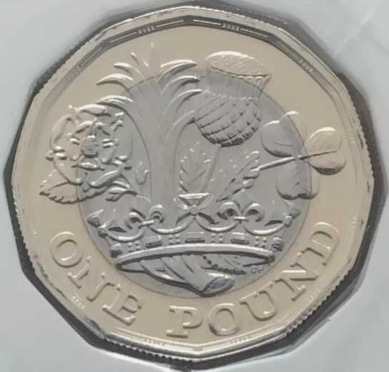 1 libra 2022, última moeda do reinado de Isabel II