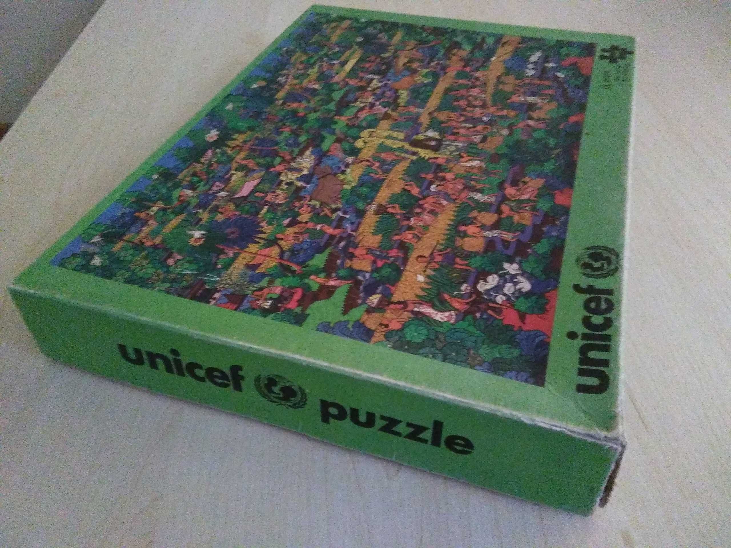 Retro puzzle Unicef - 1000 el. - Ketut Soki Życie społeczeństwa Bali