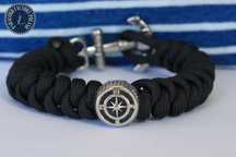 Bransoletka knot żeglarska ster/róża wiatrów kotwica paracord handmade
