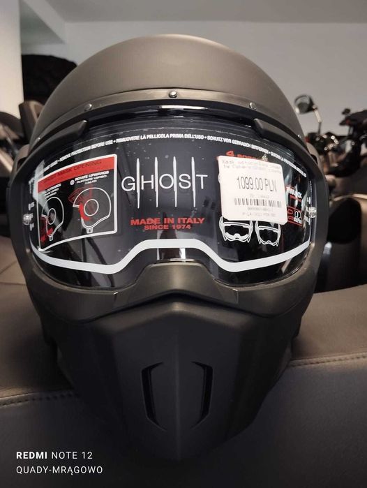 Kask motocyklowy otwarty Caberg Ghost Legend czarny mat XL Bell