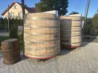 Kadź debowa drewniana 3500 litrów na banie przy saunie jacuzzi
