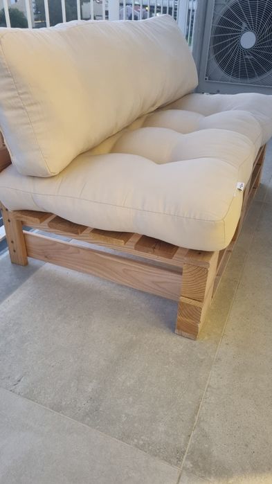 vidaXL Sofá de centro em paletes p/ jardim pinho impregnado