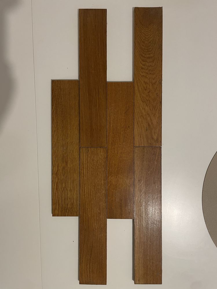 Pavimento taco madeira maciça de carvalho dim 30x6x1 cm; lamparquet