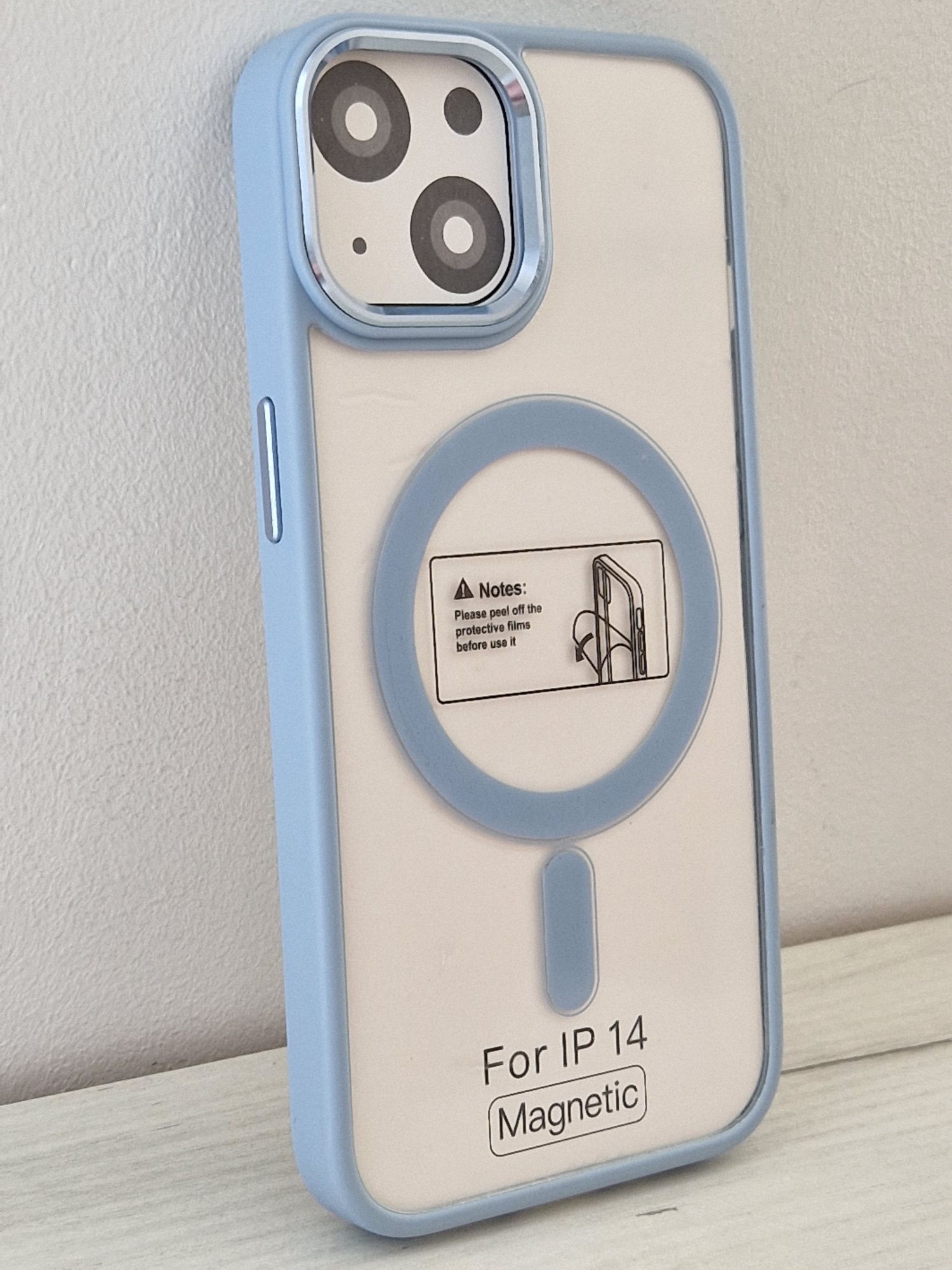 Tel Protect Magnetic Clear Case do Iphone 14 Jasnoniebieski