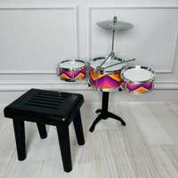 Дитячий ігровий барабан + тарілка + стульчик