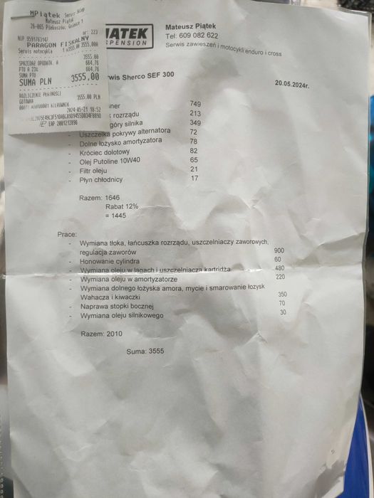 Sherco sef300 po serwisie