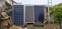 Placas de painéis solares.