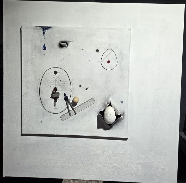 Quadro Pintado (Daniel Sãm) 100x100cm