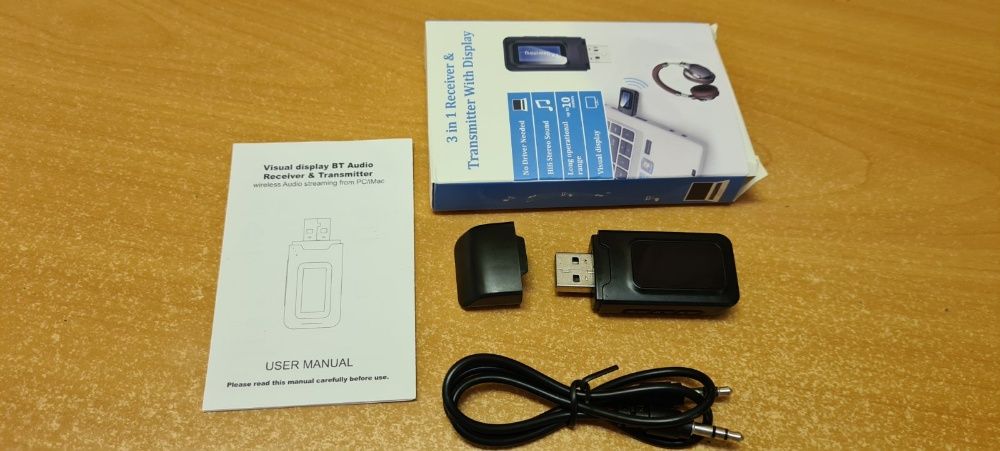 Bluetooth-адаптер v 5 с дисплеем BT-819 приемник/передатчик блютуз AUX