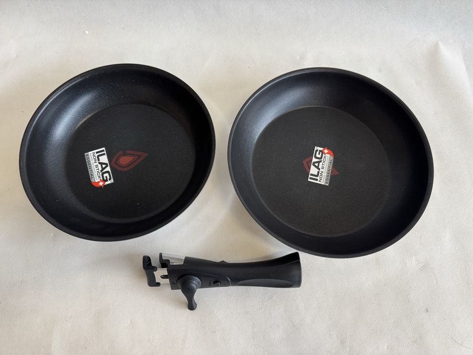 Bergner zestaw patelnia patelnia 24 cm 26 cm indukcja odpinana rączka