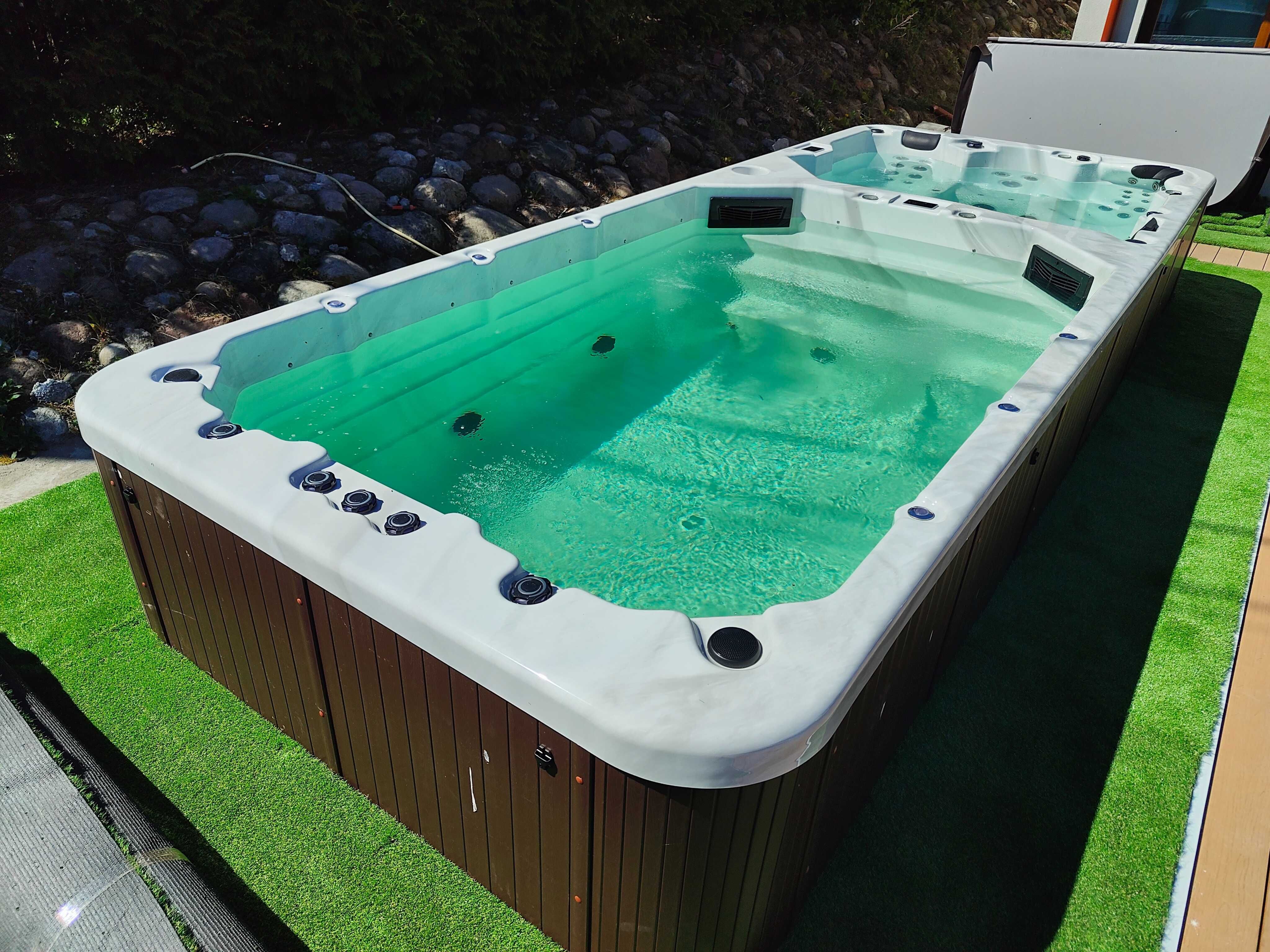 Swim spa - 5.8m -basen z przeciw prądem + jacuzzi - gwarancja 24mc