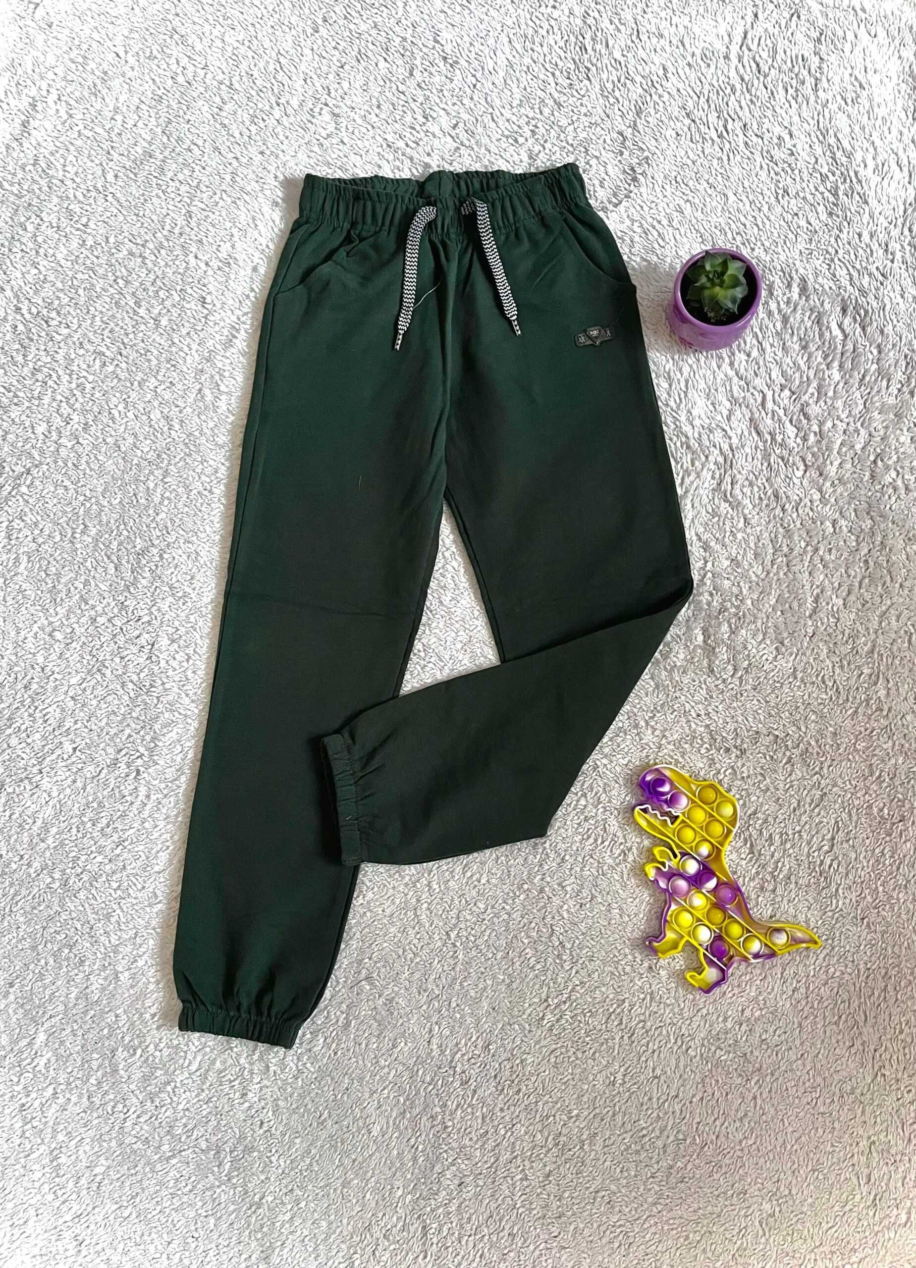 Spodnie dresowe zielone 110