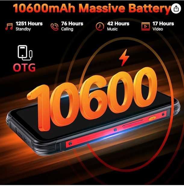 CUBOT Kingkong 8(2024)telemóvel Android 13-bateria 10600 mAh ,