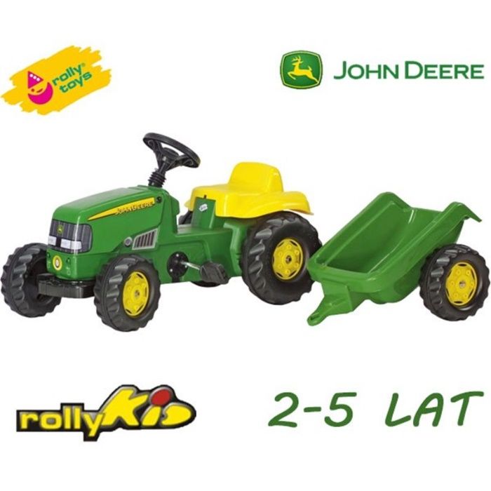 NOWA CENA NA DZIEŃ DZIECKA Traktor na pedały John Deere z przyczepą 2+