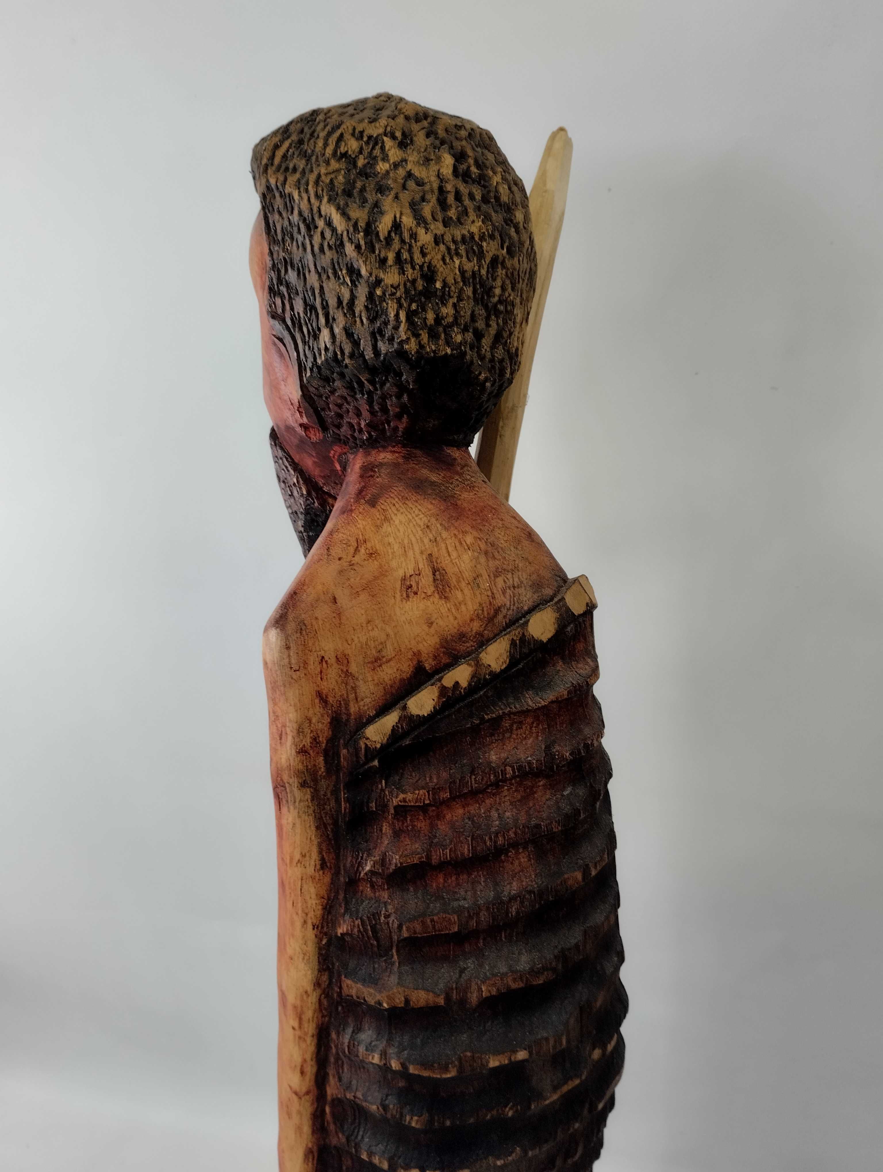 Rzeźba Figura Postać Plemienna Drewno Egzotyczne