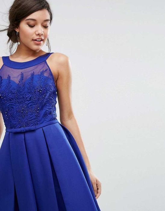 Платье выпускное праздничное синее Little Mistress