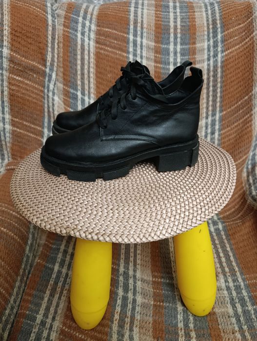 Женские кожаные ботинки,38