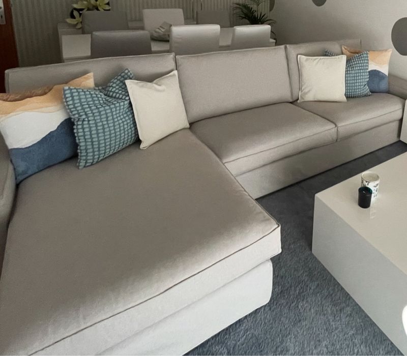 Sofá Kivik Ikea 3 lugares com chaise longue capa removível