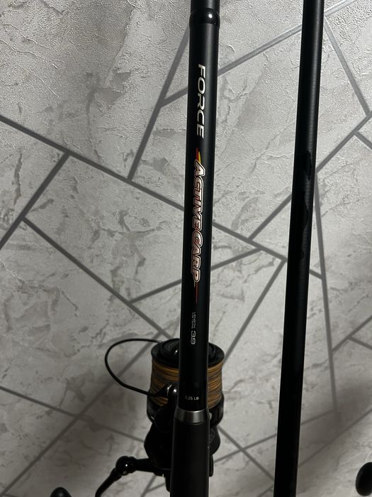 Коропові удочки Force Active Carp 3.9m 3,25LB+котушки Rocket Carp 90