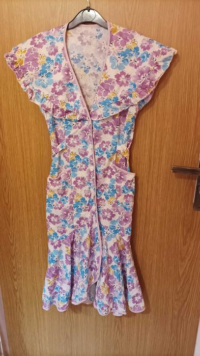 kolorowa sukienka z PRL-u vintage r. S/36lata 60/70-te sexy
